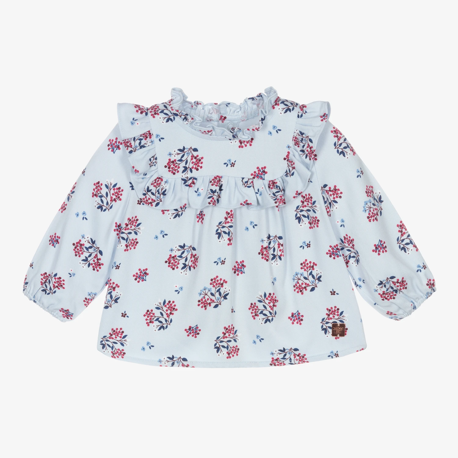 Carrement Beau Carrément Beau Blue & Pink Floral Blouse 1 Carrement Beau Carrément Beau Blue & Pink Floral Blouse
