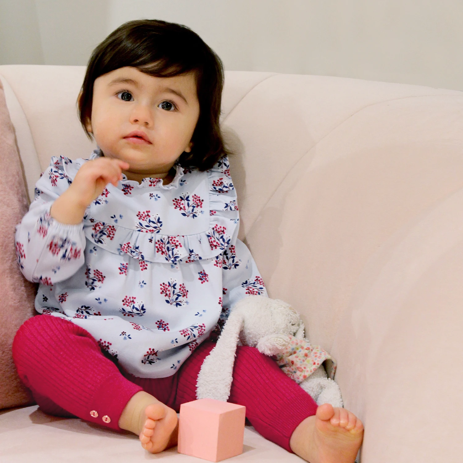 Carrement Beau Carrément Beau Blue & Pink Floral Blouse 2 Carrement Beau Carrément Beau Blue & Pink Floral Blouse - Image 2