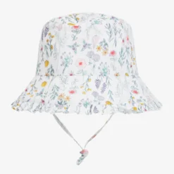 Carrement Beau Carrément Beau Girls White Floral Sun Hat
