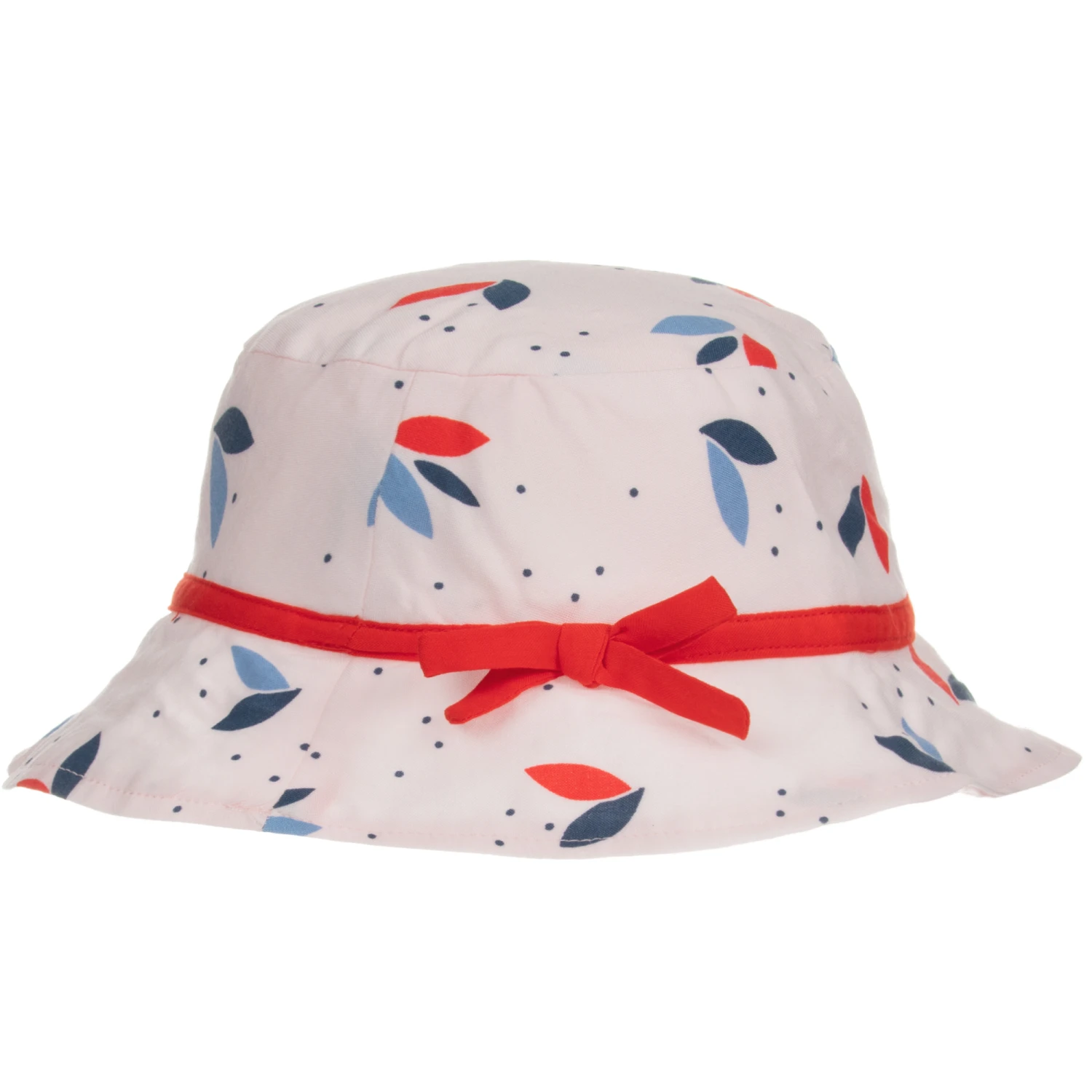Carrement Beau Carrément Beau Pink Floral Baby Sun Hat 2 Carrement Beau Carrément Beau Pink Floral Baby Sun Hat - Image 2