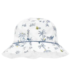 Carrement Beau Carrément Beau White & Blue Cotton Hat