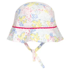 Carrement Beau Carrément Beau White Floral Print Sun Hat