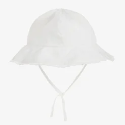 Chloé Baby Girls Ivory Cotton Sun Hat