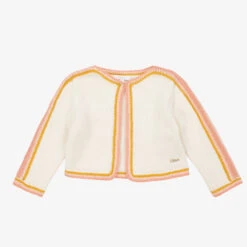 Chloé Baby Girls Ivory Macramé Cardigan