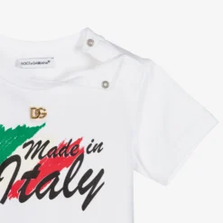 Dolce & Gabbana Baby Boys White T-Shirt -BloomBabe Cloth Store dolce gabbana baby boys white t shirt 447276 b41022de4abd8e4b1598602133faedd7004eae27