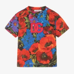 Dolce & Gabbana Baby Girls Red Flowers T-Shirt