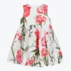 Dolce & Gabbana Baby Girls White Carnation Cotton Dress