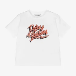Dolce & Gabbana Baby Girls White Logo T-Shirt