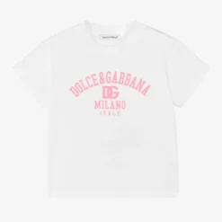 Dolce & Gabbana Baby White Cotton Logo T-Shirt