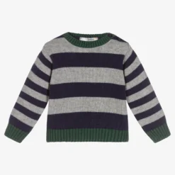 Dr. Kid Baby Boys Blue & Grey Jumper