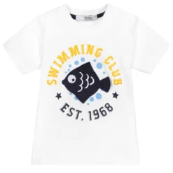 Dr. Kid Baby Boys White Cotton T-Shirt