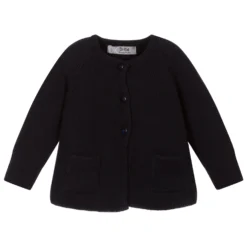 Dr. Kid Baby Girls Blue Knit Cardigan