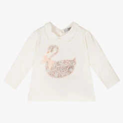 Dr. Kid Baby Girls Ivory Cotton Top