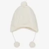 Dr. Kid Baby Girls Ivory Knitted Hat