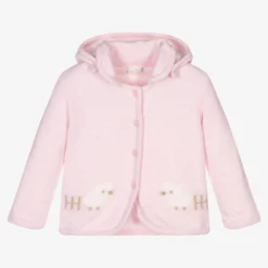 Dr. Kid Baby Girls Pink Wool Cardigan