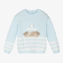 Dr. Kid Blue Knitted Baby Sweater