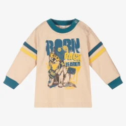 Dr. Kid Boys Beige Cotton Jersey Top