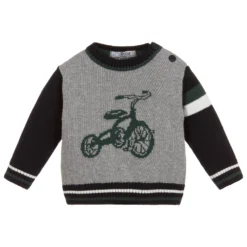 Dr. Kid Grey & Blue Knitted Sweater