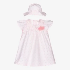 Dr. Kid Pink Cotton Baby Dress Set