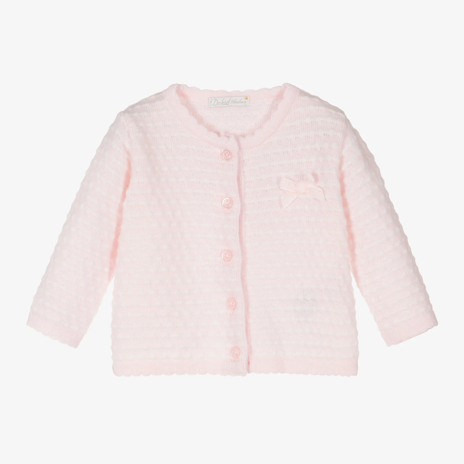 Dr. Kid Pink Knitted Baby Cardigan 1 Dr. Kid Pink Knitted Baby Cardigan