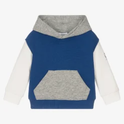 Emporio Armani Baby Boys Blue Colourblock Hoodie