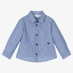 Emporio Armani Baby Boys Blue Stripe Shirt