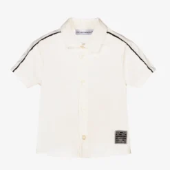 Emporio Armani Baby Boys Ivory Cotton Shirt