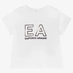 Emporio Armani Baby Boys White Logo T-Shirt