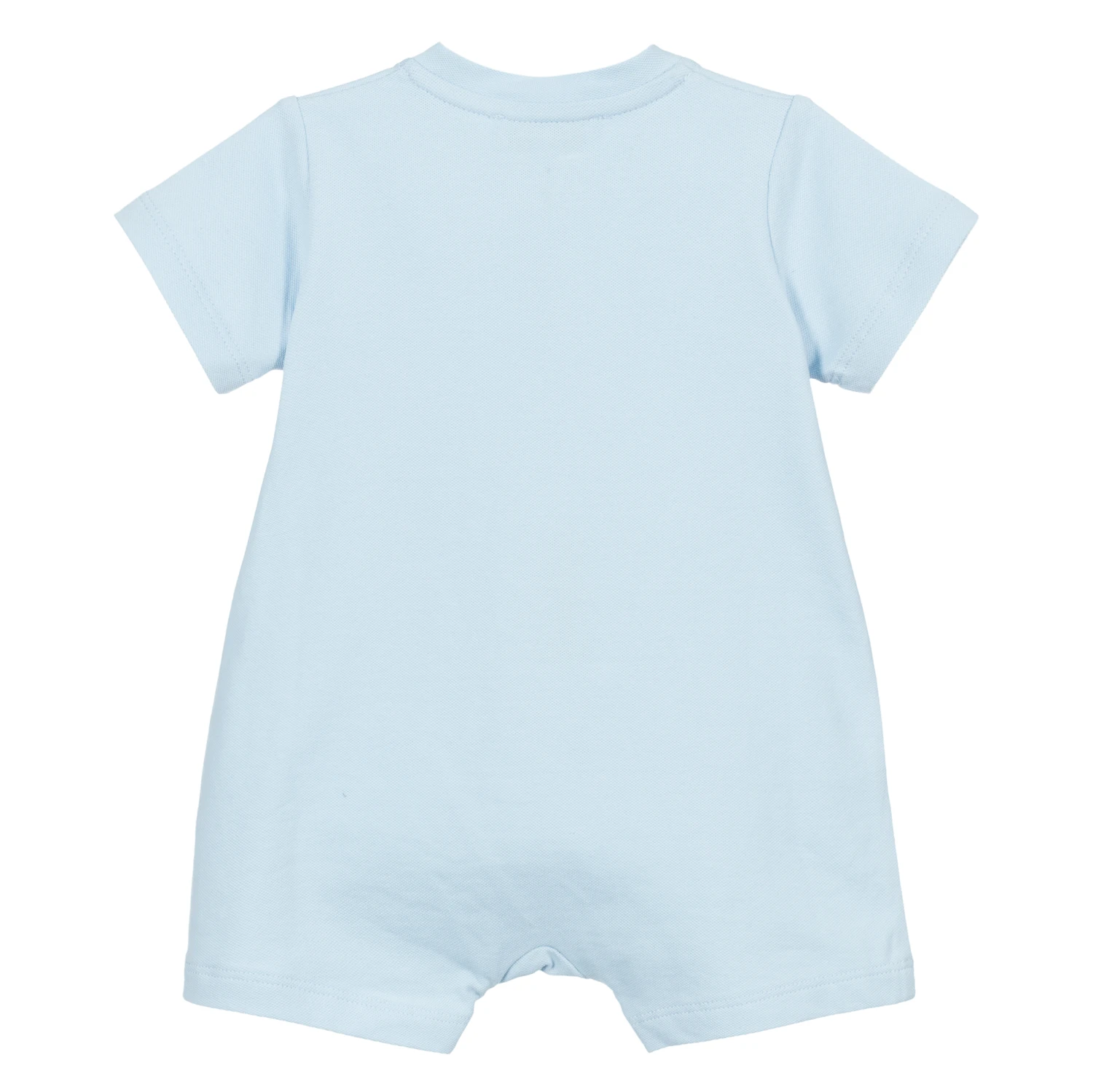 Emporio Armani Blue Cotton Piqué Shortie 2 Emporio Armani Blue Cotton Piqué Shortie - Image 2