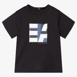 Emporio Armani Navy Blue Logo Baby T-Shirt