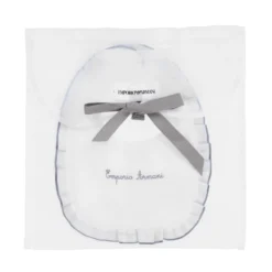 Emporio Armani White Cotton Logo Bib -BloomBabe Cloth Store emporio armani white cotton logo bib 385682 4b219cde9ad2960a9c338b4759d85daa4865523a