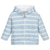 Everything Must Change Blue Striped Hooded Zip-Up Top