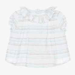 Fina Ejerique Baby Girls White Cotton Blouse