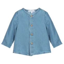 Fina Ejerique Blue Cotton Chambray Shirt