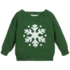Fina Ejerique Green Wool Snowflake Sweater