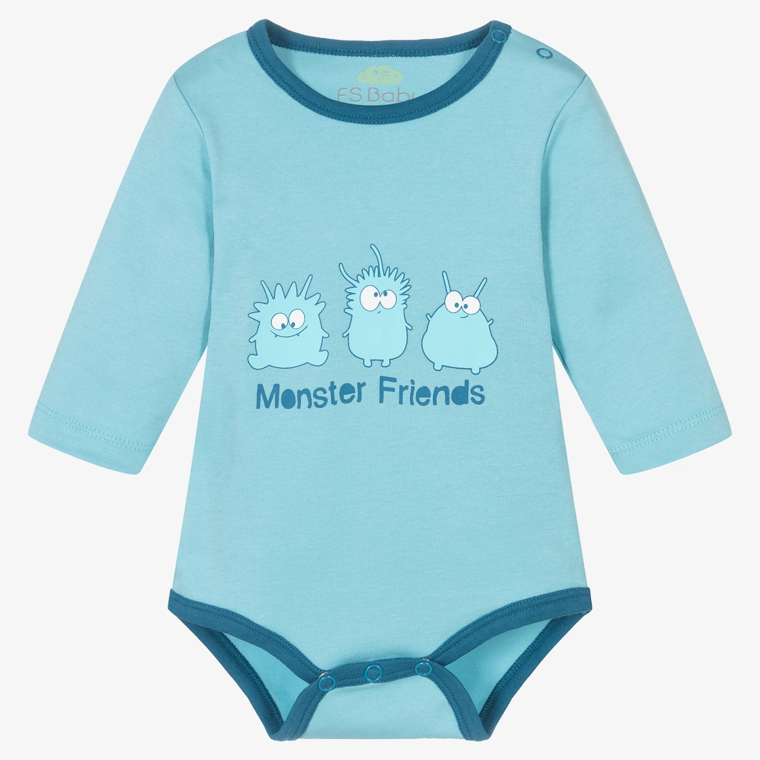 FS Baby Baby Boys Blue Organic Cotton Bodyvest 1 FS Baby Baby Boys Blue Organic Cotton Bodyvest