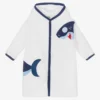 FS Baby Baby Boys White Cotton Bathrobe