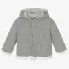 FS Baby Baby Girls Grey Cotton Knit Cardigan