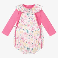 FS Baby Baby Girls Pink Floral Shortie Set