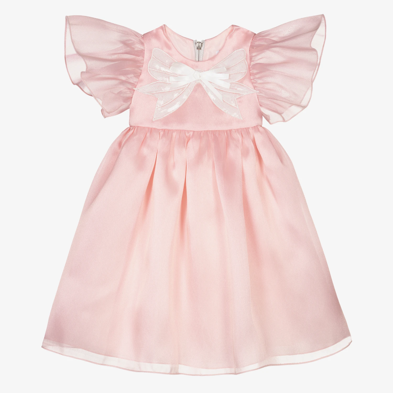 Graci Pink Organza Baby Dress 1 Graci Pink Organza Baby Dress