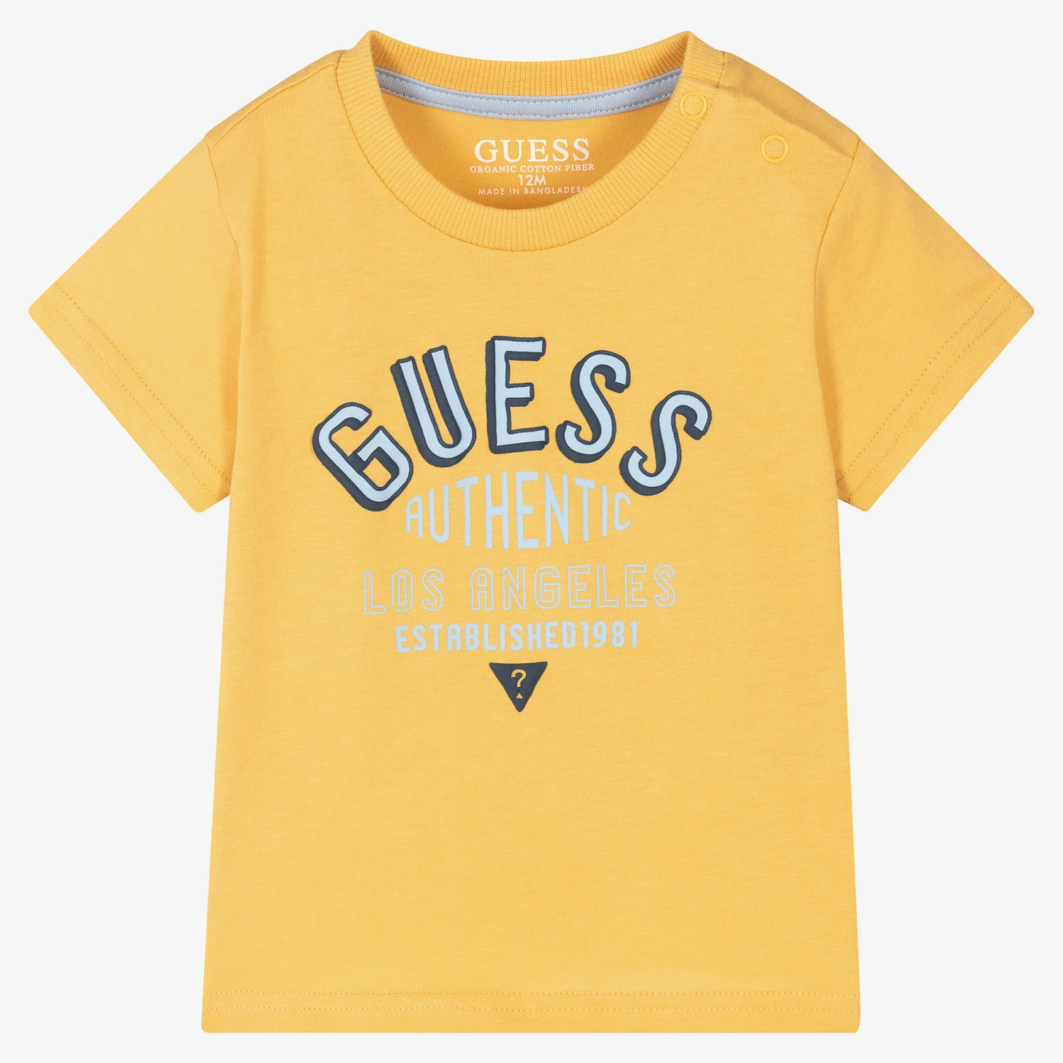 Guess Baby Boys Yellow Cotton T-Shirt 1 Guess Baby Boys Yellow Cotton T-Shirt