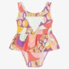 Guess Baby Girls Pink & Purple Swimsuit