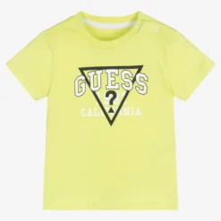 Guess Green Cotton Logo Baby T-Shirt