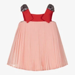 Hucklebones London Pink Chiffon Baby Dress Set