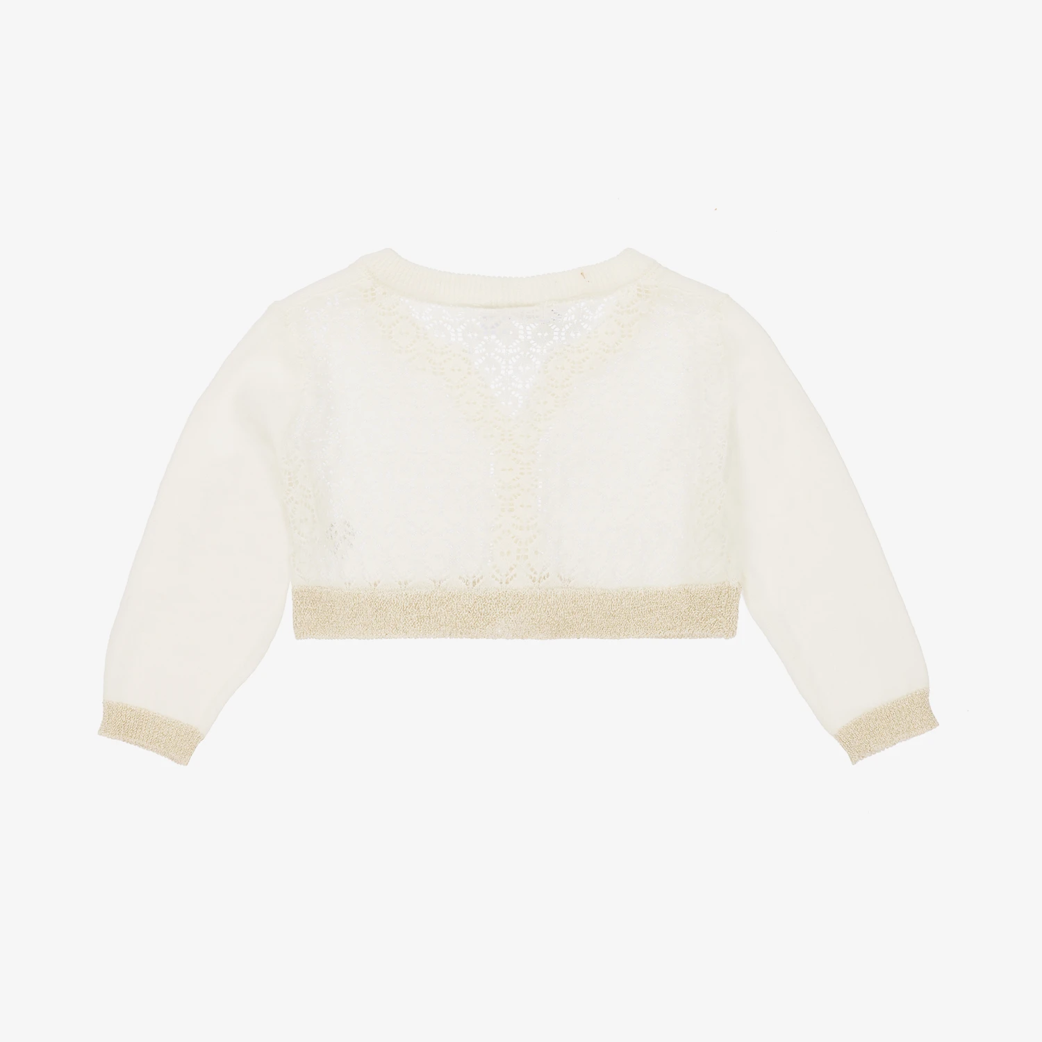 IDO Baby Ivory Bolero Baby Cardigan 2 IDO Baby Ivory Bolero Baby Cardigan - Image 2