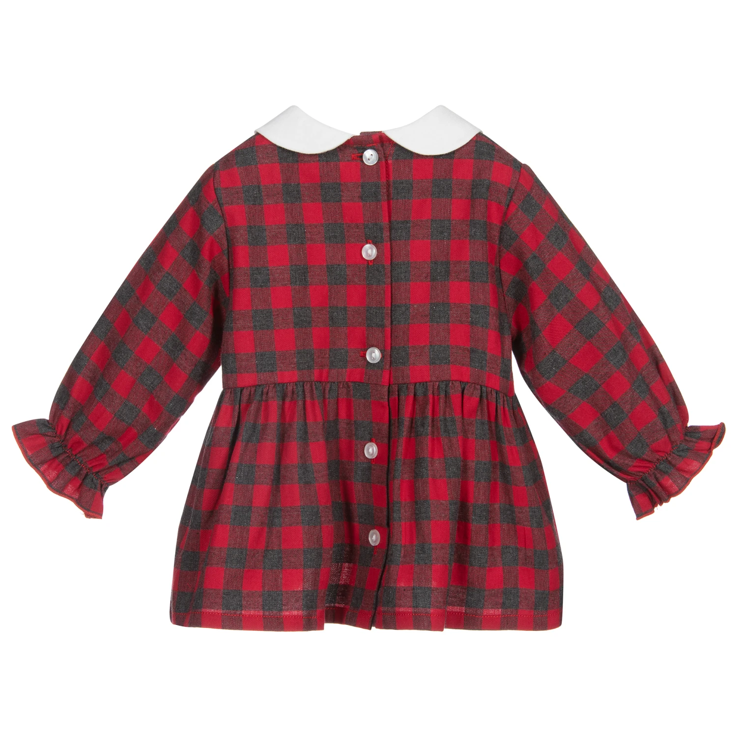 IDO Mini Red & Grey Check Baby Blouse 2 IDO Mini Red & Grey Check Baby Blouse - Image 2