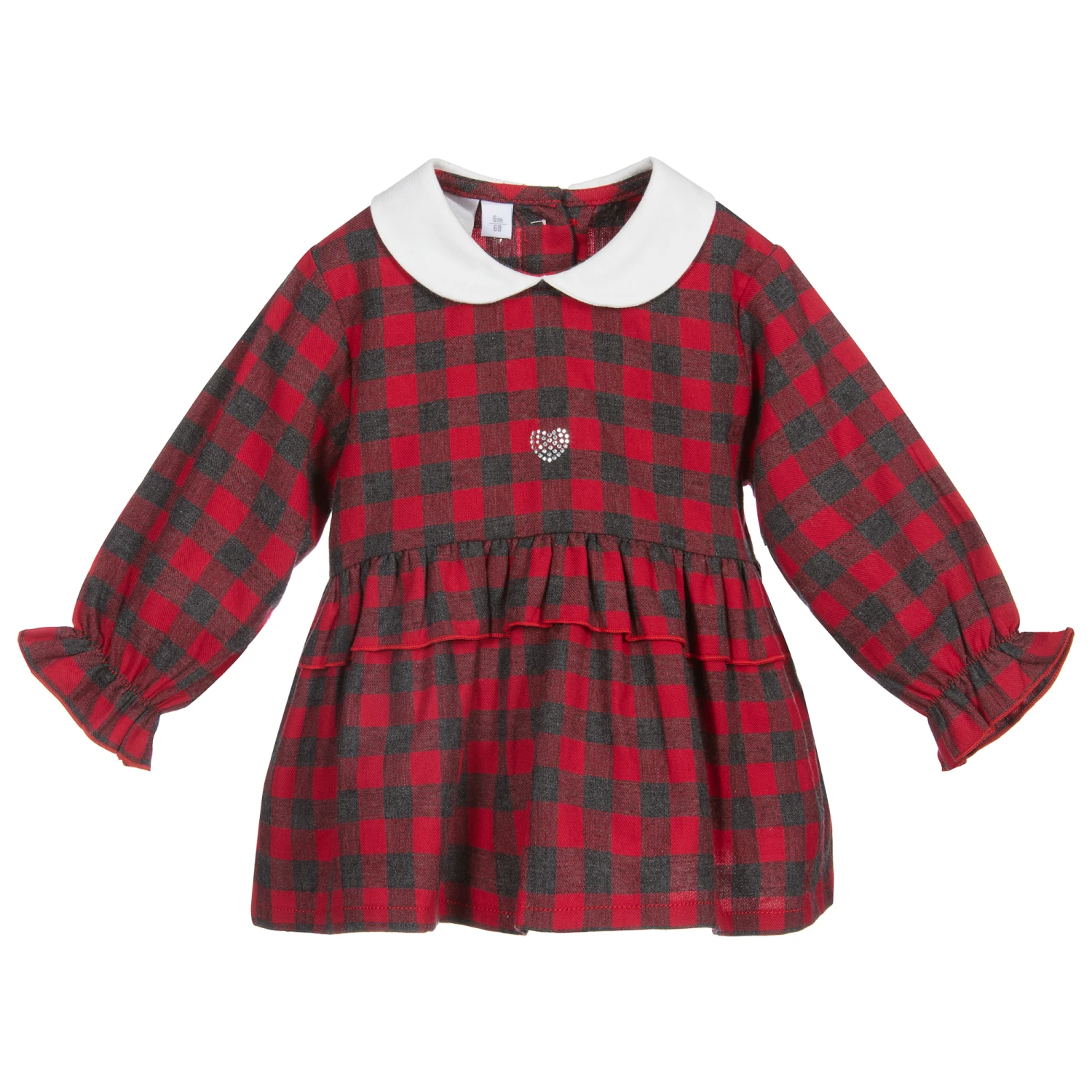 IDO Mini Red & Grey Check Baby Blouse 1 IDO Mini Red & Grey Check Baby Blouse