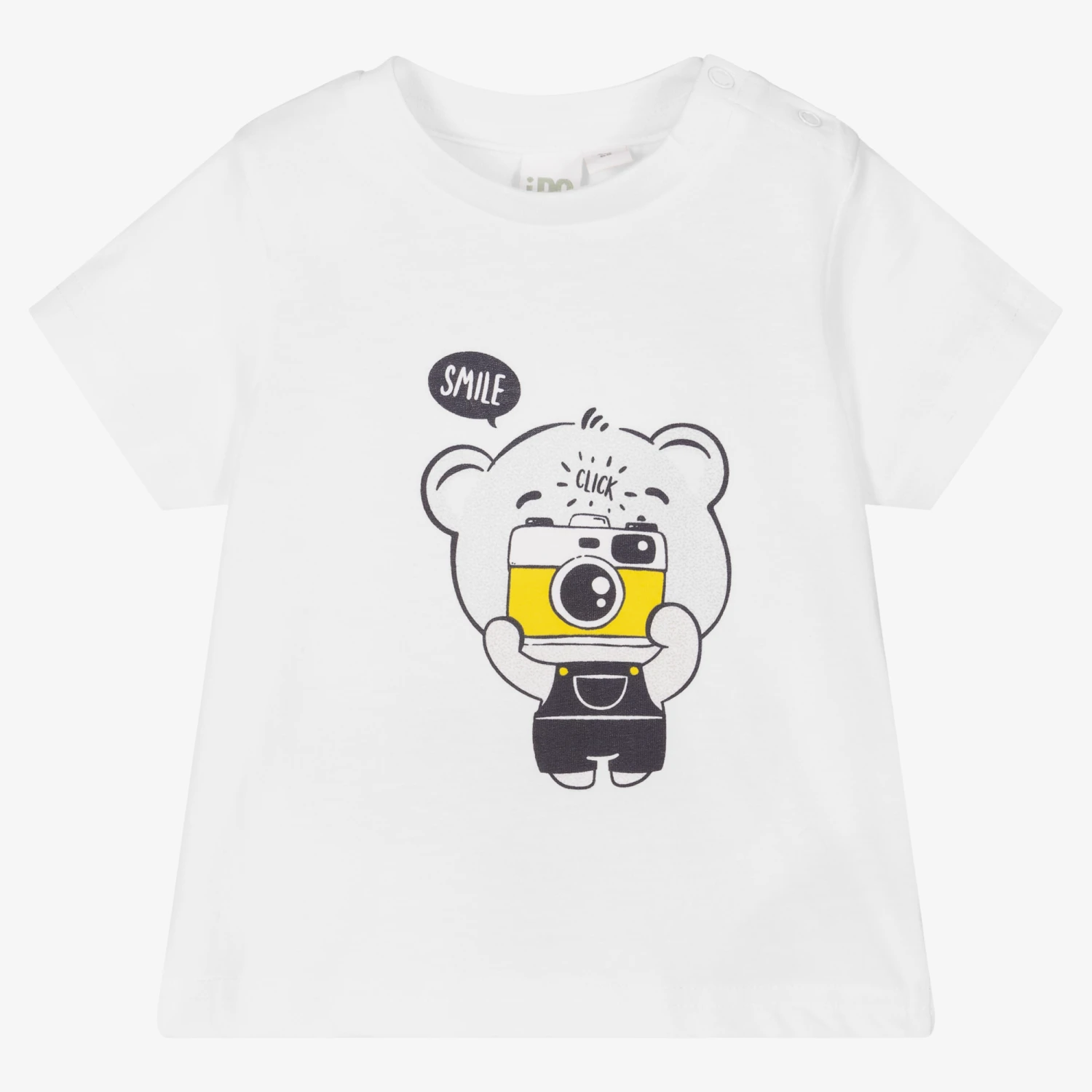 IDO Mini White Cotton Baby T-Shirt 1 IDO Mini White Cotton Baby T-Shirt
