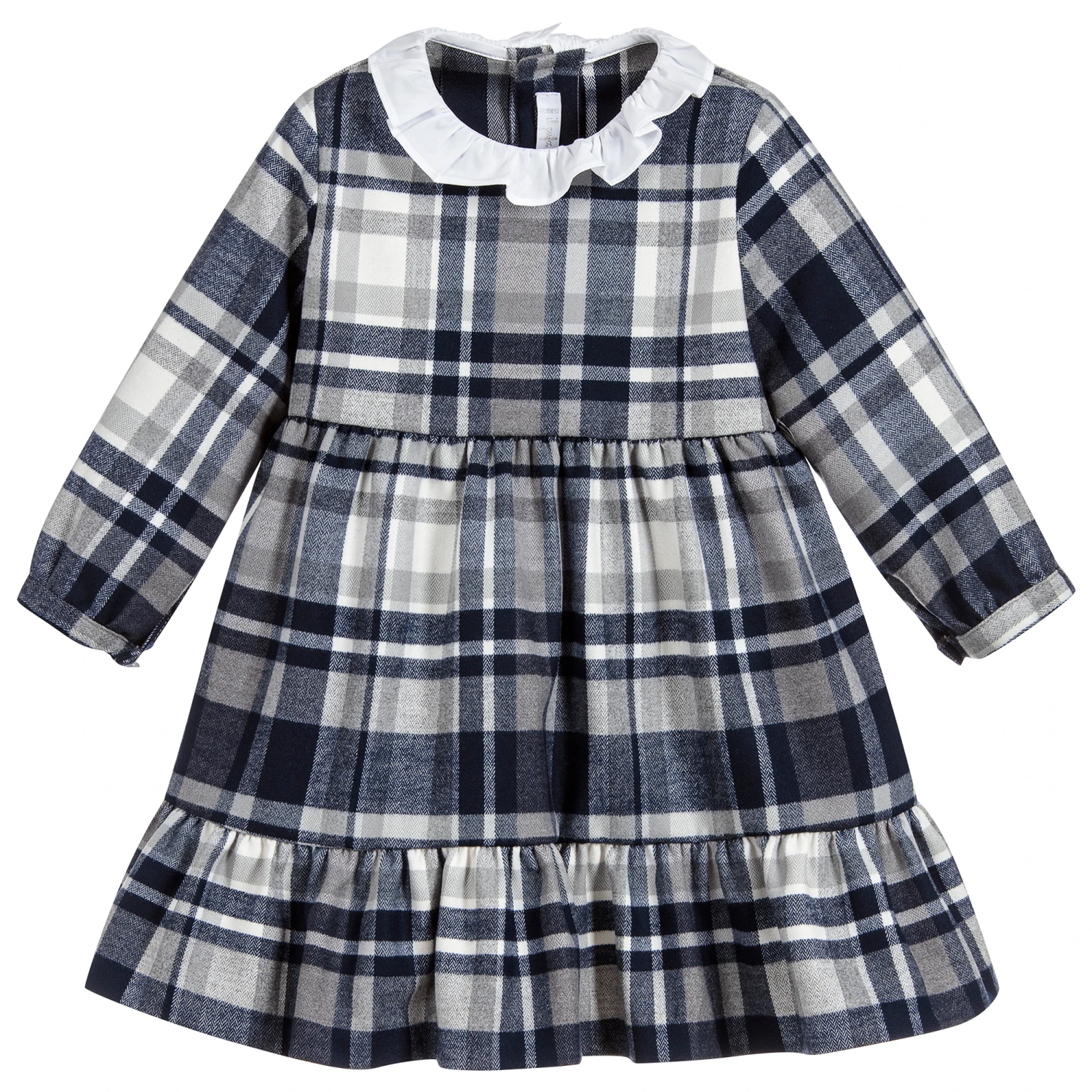 Il Gufo Girls Blue Tartan Dress 1 Il Gufo Girls Blue Tartan Dress