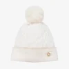 Jamiks Baby Girls White Pom-Pom Hat